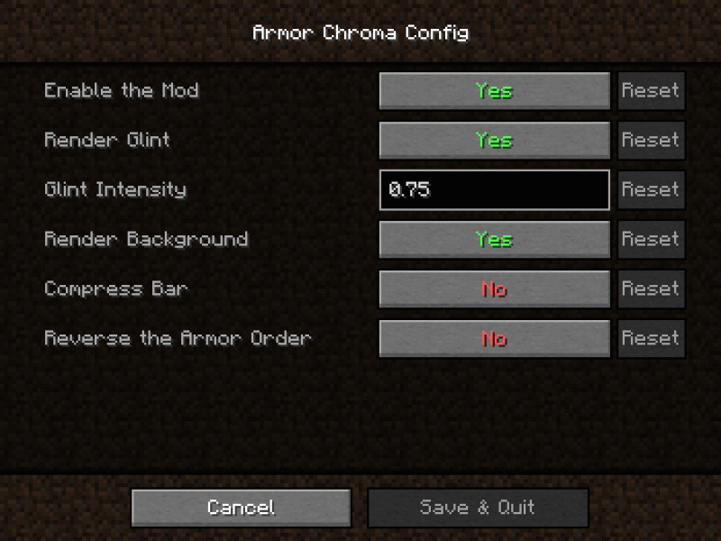 Minecraft Mod : Armor Chroma for Fabric 6
