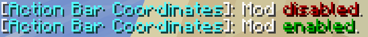 Minecraft Mod : Action Bar Coordinates 4