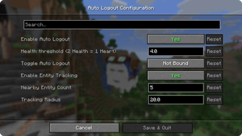 Minecraft Mod : Auto Logout 1