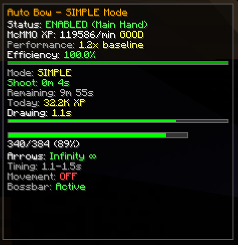 Minecraft Mod : Auto Bow - Efficiency-Based McMMO Farming 3