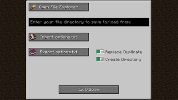 Minecraft Mod : Bloomy Settings Import 1