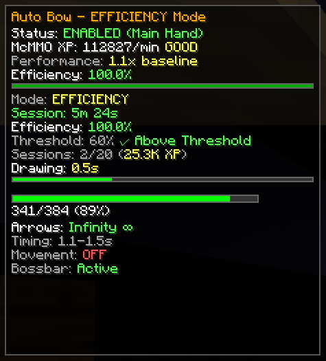 Minecraft Mod : Auto Bow - Efficiency-Based McMMO Farming 1