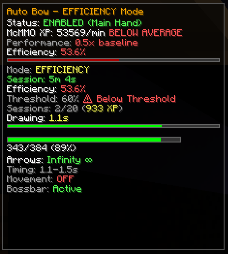 Minecraft Mod : Auto Bow - Efficiency-Based McMMO Farming 2