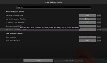 Minecraft Mod : Armor Indicator 4