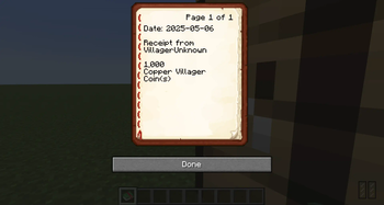 Minecraft Mod : Bookkeeping for Villager Coin (Receipts & Ledgers) 4