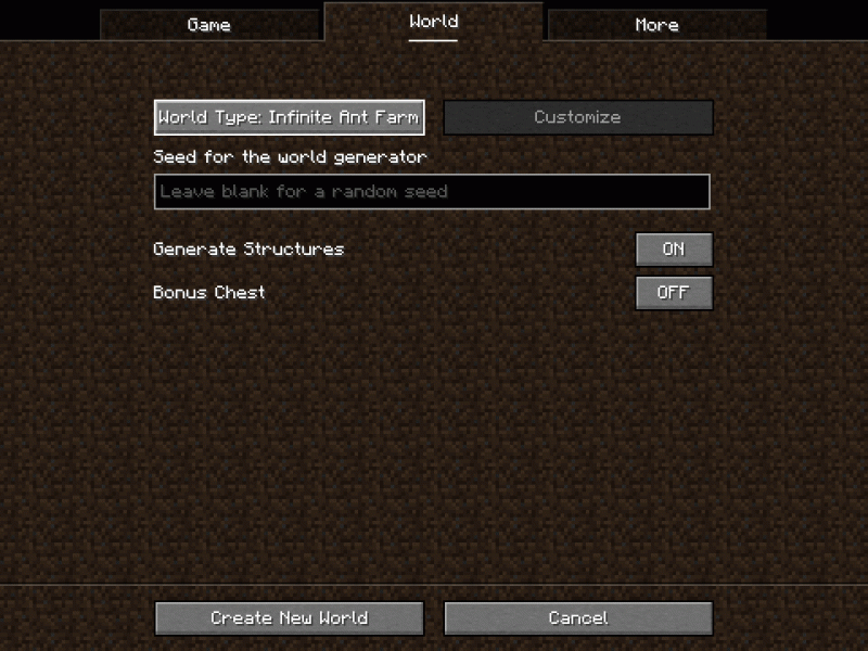Minecraft Mod : Ant Farm Infinite 1