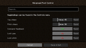 Minecraft Mod : Advanced Pivot Control 3