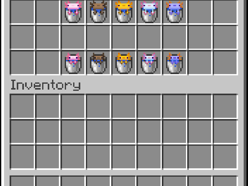 Minecraft Mod : Axolotl Buckets 1