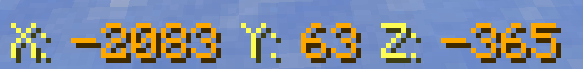 Minecraft Mod : Action Bar Coordinates 2