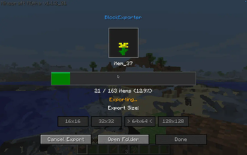 Minecraft Mod : BlockExporter - Icon Export Tool 1