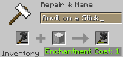 Minecraft Mod : Anvil on a Stick 3