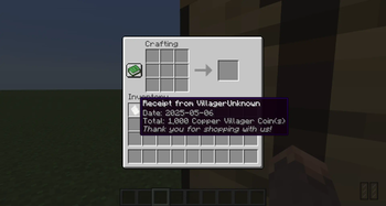 Minecraft Mod : Bookkeeping for Villager Coin (Receipts & Ledgers) 1