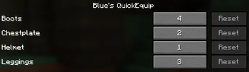 Minecraft Mod : Blue's QuickEquip 1