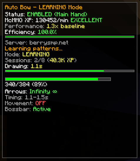 Minecraft Mod : Auto Bow - Efficiency-Based McMMO Farming 4