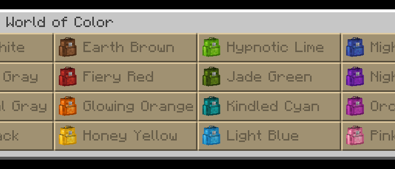 Minecraft Mod : Backpacked: World of Color 2