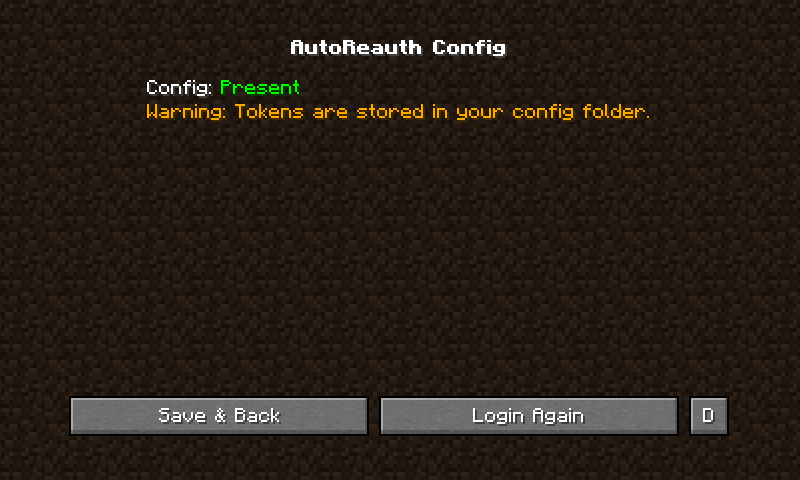 Minecraft Mod : Auto Reauth 1