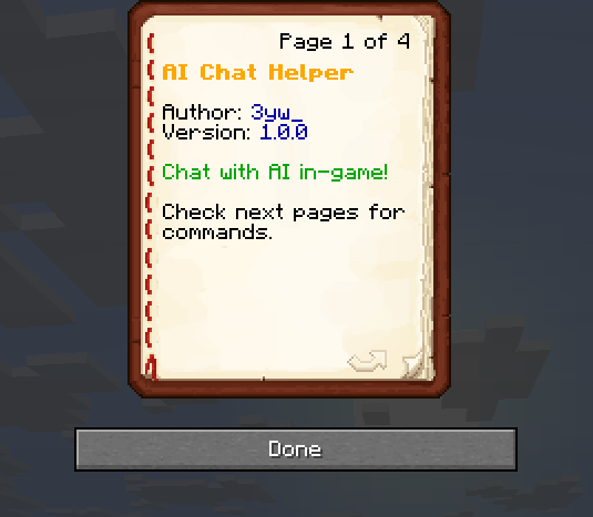 Minecraft Mod : Ai Helper 2