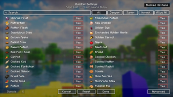 Minecraft Mod : AutoEat 9