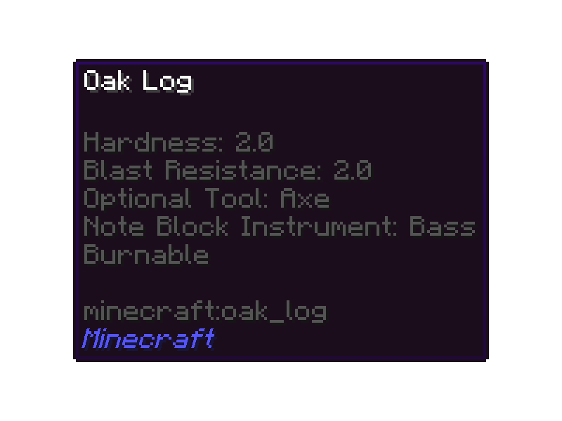 Minecraft Mod : Better Block Tooltip 3