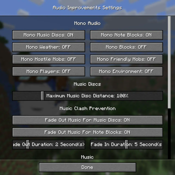 Minecraft Mod : Audio Improvements 1