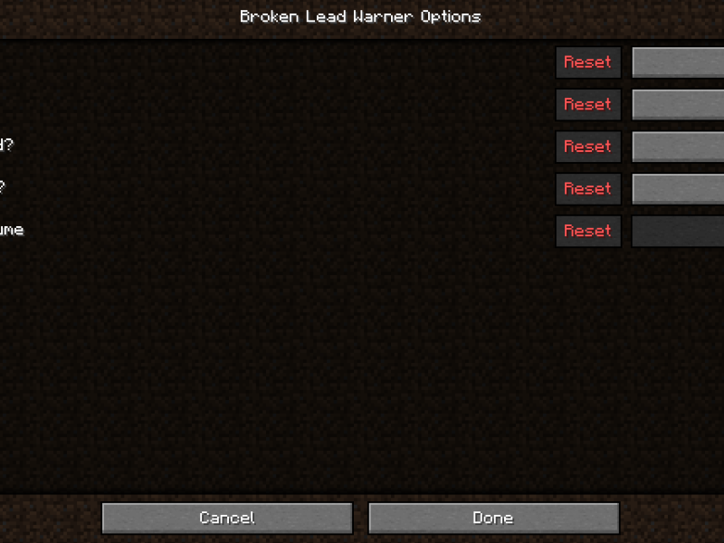 Minecraft Mod : Broken Lead Warner 2