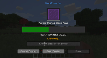 Minecraft Mod : BlockExporter - Icon Export Tool 3